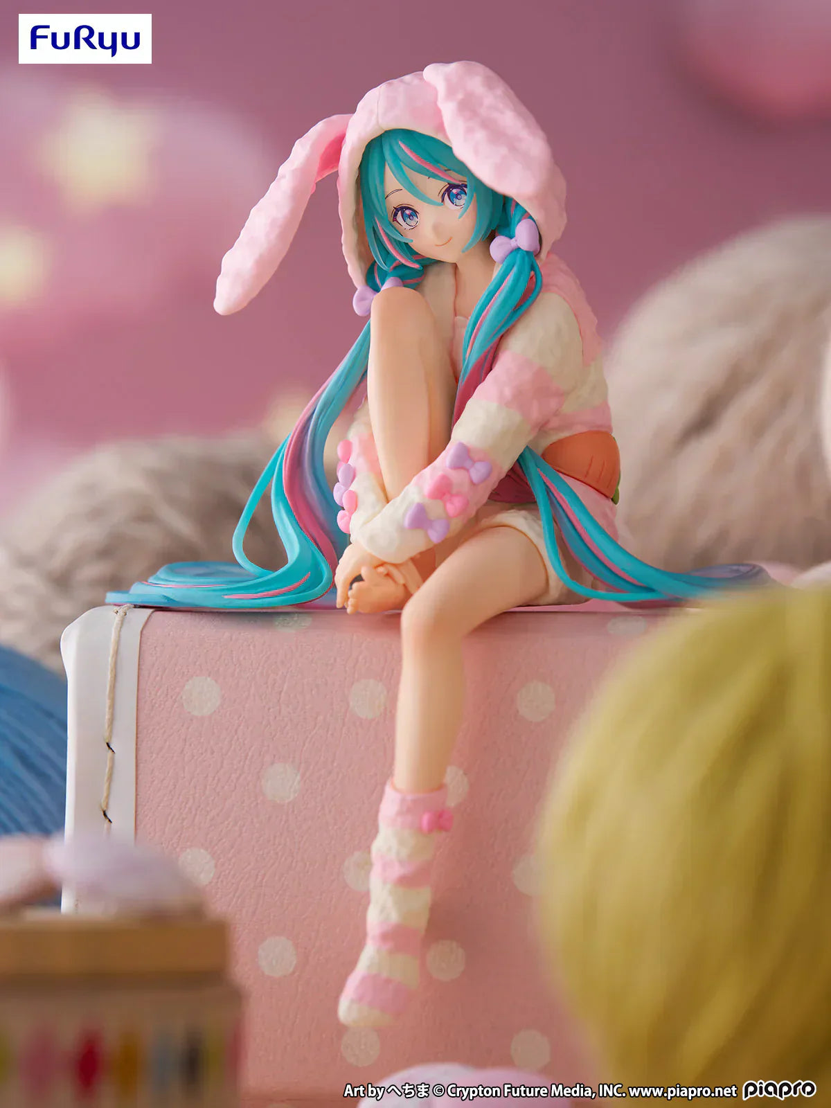 Hatsune Miku - Noodle Stopper Prize Figure - Rabbit Ear Hood Pajama