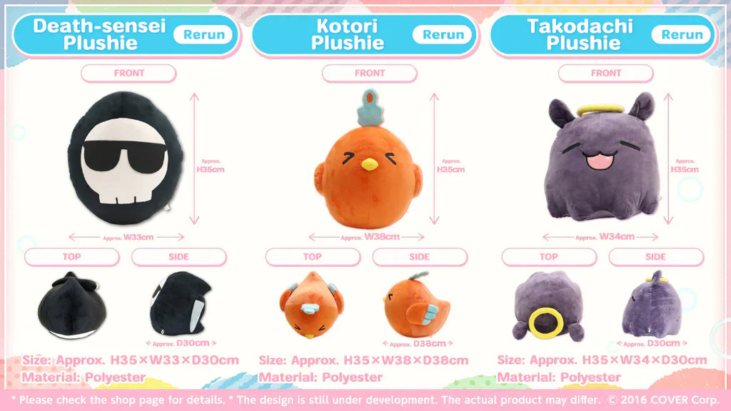 Hololive English -Myth- 3rd Anniversary Celebration - Big Size Plushies